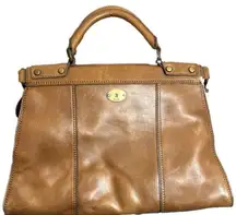 Fossil Vintage Revival Satchy Brown Leather