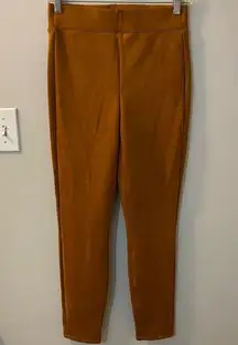 L’agence Nini high rise faux suede pull on crop in cognac, NWT. Stretch. Small