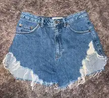 Topshop High Rise Jean Shorts Size 6