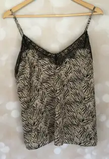 Lush Zebra Spaghetti Strap Top