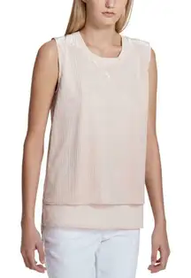 CALVIN KLEIN Pink Velvet Layered Look Tank Top NWT XS