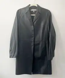 Anne Klein Genuine Leather Trench Coat