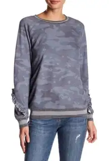 ✨ Ruffle Sleeve Camo Print Sweatshirt✨