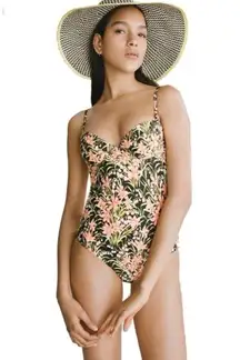 Topshop Lily Print Open Back One Piece Swimsuit 6