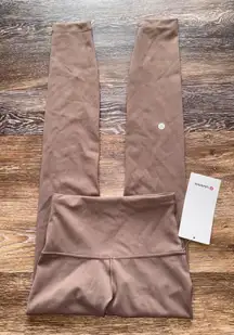 Lululemon Wunder Train Ribbed High Rise 28” Taupetastic Size 0 NWT