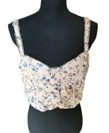 Blush BJ Pink Floral Bustier