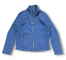 Tommy Bahama Blue Full Zip Sweatshirt Women's Small S Casual Light Jacket