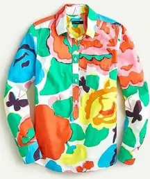 J.Crew NWT  Cotton Poplin Classic Popover Shirt in Ratti Jardin Floral