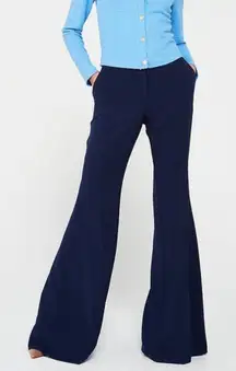 NWT Ted Baker London kick flare Wide Leg  Trouser pants in navy blue