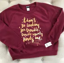 Harry Potter Sweatshirt Burgundy Gold NWT XL