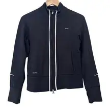 Nike Fit Dry Black Full Zip Sweatshirt Sz S