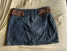 vintage  denim mini skirt