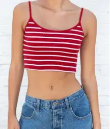 Brandy Melville John Galt Red Striped Tank one size