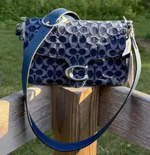 Coach Soft Tabby Shoulder Bag in Signature Denim with straps NEW with tags