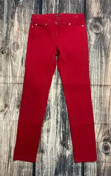 J.McLaughlin Women's Red Slim‎ Ankle Jeans Size 4