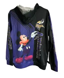 Minnesota‎ Vikings Mickey Mouse 3D Hoodie NFL Sweatshirt Unisex L
