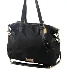 Juicy Couture Black nylon Tote with Chain-Link Strap