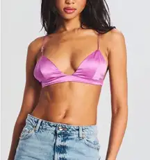 SER.O.YA DORAL SILK BRALETTE IN ROSE BUD SIZE XS