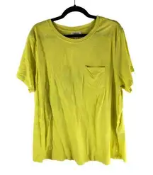 Style & Co Womens T Shirt Top Scoop neck Pocket Yellow 3X