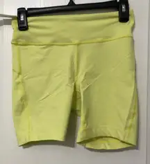 Outdoor Voices‎ Women's Biker Short Sz Small Lime Green Elastic Waist Activewear
