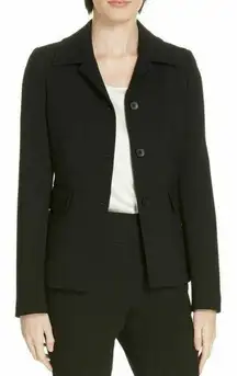 HUGO BOSS JARERA PONTE KNIT WOOL STRETCH FITTED SUIT BLAZER JACKET