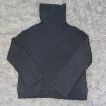 Grey Knit Turtle Neck Sweater
