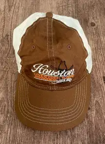 Houston Livestock Show and Rodeo Baseball Cap Strapback Hat OSFM Brown Cowboy