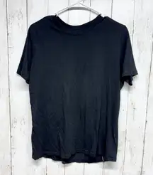 Cheap Monday Top Women Size Small Black Runner Top Short Sleeve Tee Shirt