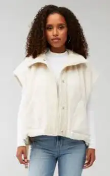 Free People Movement Scout It Out Fleece Cream Vest Size XL NWOT