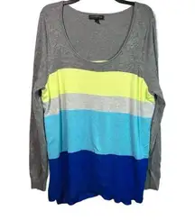 Lane Bryant neon stripe sweater