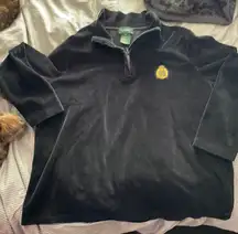 Lauren Ralph Lauren velour black quarter zip 1X