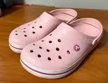 Crocs Crocband Pearl Pink/Wild Orchid White‎ Clog Slip On W11