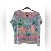 Lily Pulitzer Manda Private Island Print  Blouse