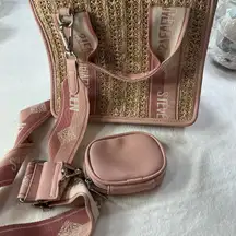 Steve Madden Pink and Tan Tote Bag