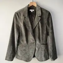 Dressbarn Olive Corduroy Blazer Suit Jacket Size L