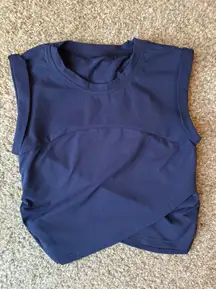 Criss Cross Navy Blue Sweat Set