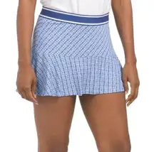 Peter Millar Womens Francoise Court Tennis Golf Skort Blue Large Wicking UPF NEW