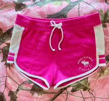 y2k  hot pink + white mini shorts