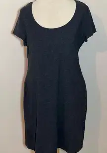 basic t shirt tee dress dark gray Large