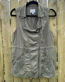 American Eagle Olive Green Utility Vest Sz XS