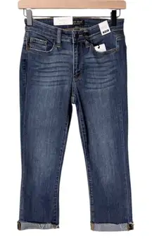 NWT Judy Blue Women’s Skinny Fit Capri Denim Jeans Blue Size 0 or 24