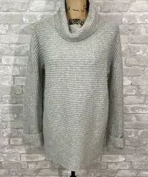 Pilcro Grey Ribbed Cowlneck Sweater