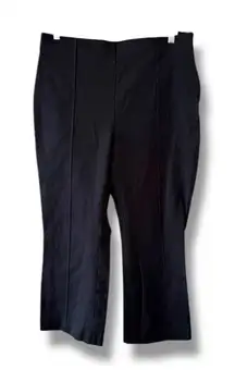 Ann Taylor LOFT Curvy High Rise Kick Crop Black Dress Pants Women's Size 16 Work