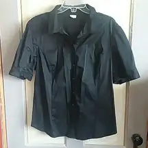 short sleeved button up blouse