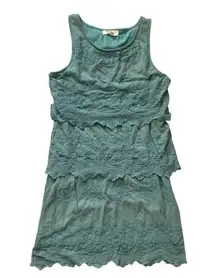Black Swan Teal Lace Mini Dress S
