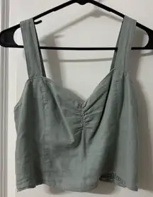 Abercrombie & Fitch Linen Crop Top Medium