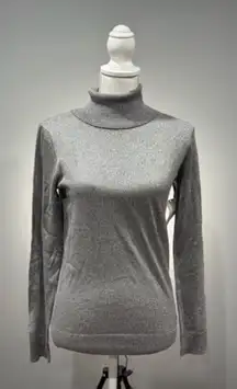 SALE! Silver Calvin Klein Lightweight Turtleneck Sweater Size S NWT