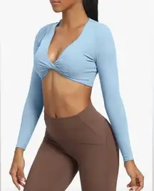 Amazon Aoxjox Long Sleeve Crop Top