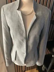 White House black market gray work blazer sz 2 work attire stylish form fitting