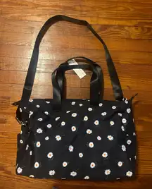 NWT Daisy Floral Black Tote Bag